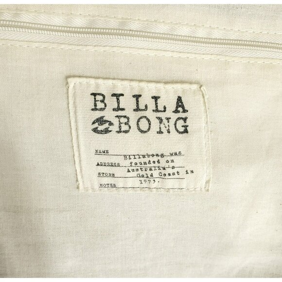 Billabong Boho Tote Beach Bag Southwest Purse Aztec Burlap Lined Hobo Tan Pink - Picture 8 of 16